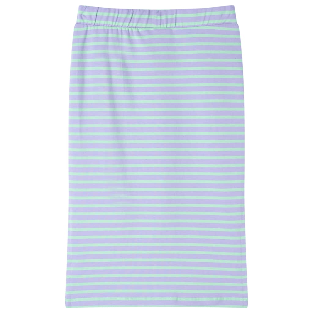 Kids' Straight Skirt with Stripes Bright Mint 140