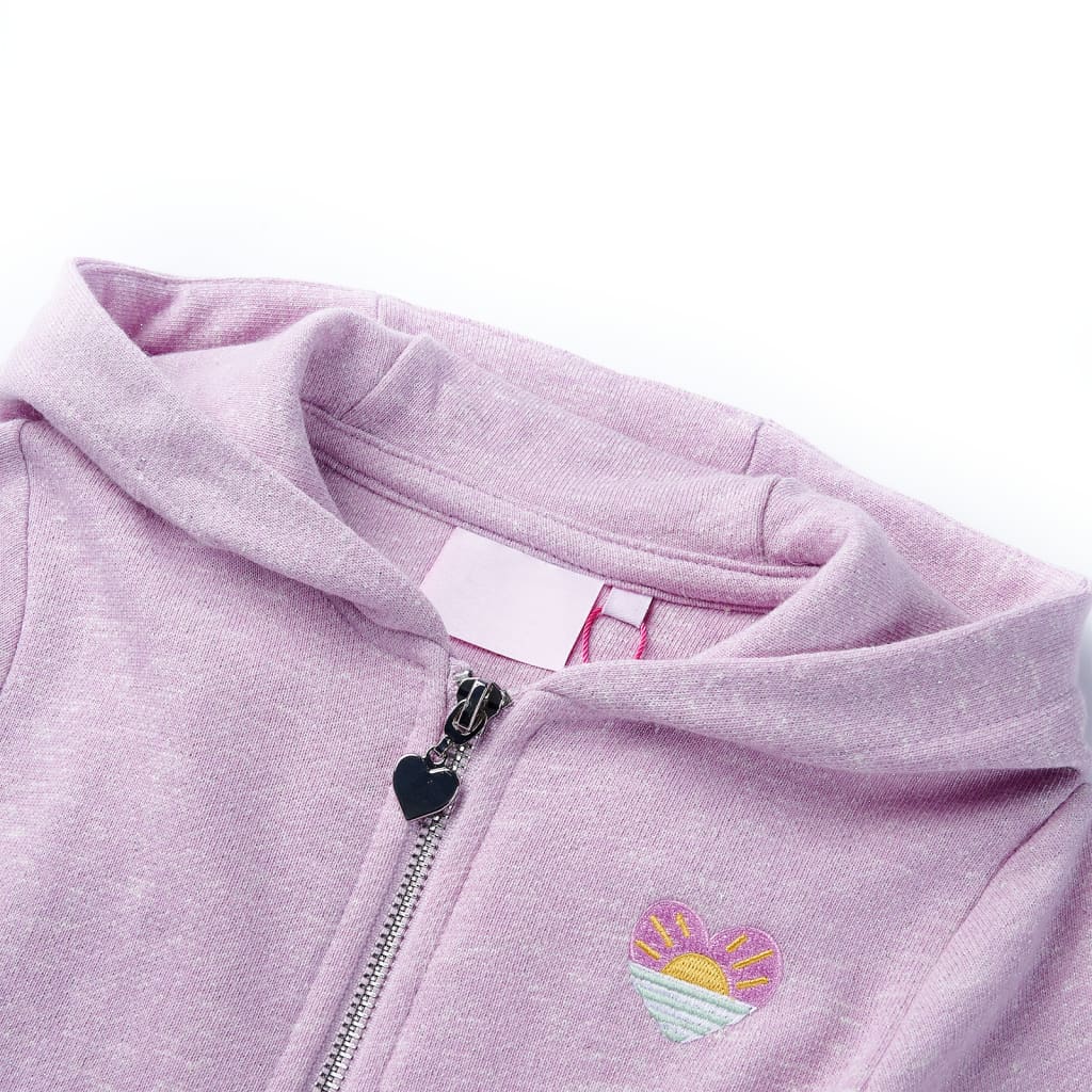 Kids' Hooded Sweatshirt with Zip Lila Mix 116