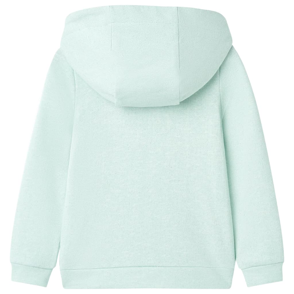 Kids' Hooded Sweatshirt with Zip Light Mint Mix 116