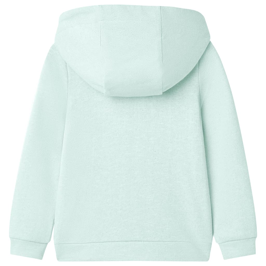 Kids' Hooded Sweatshirt with Zip Light Mint Mix 128