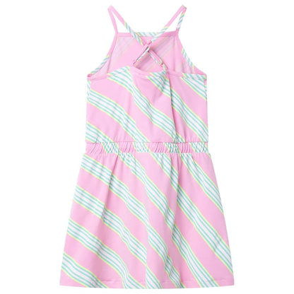 Kids' Dress with Drawstring Sleeveless Pink 92