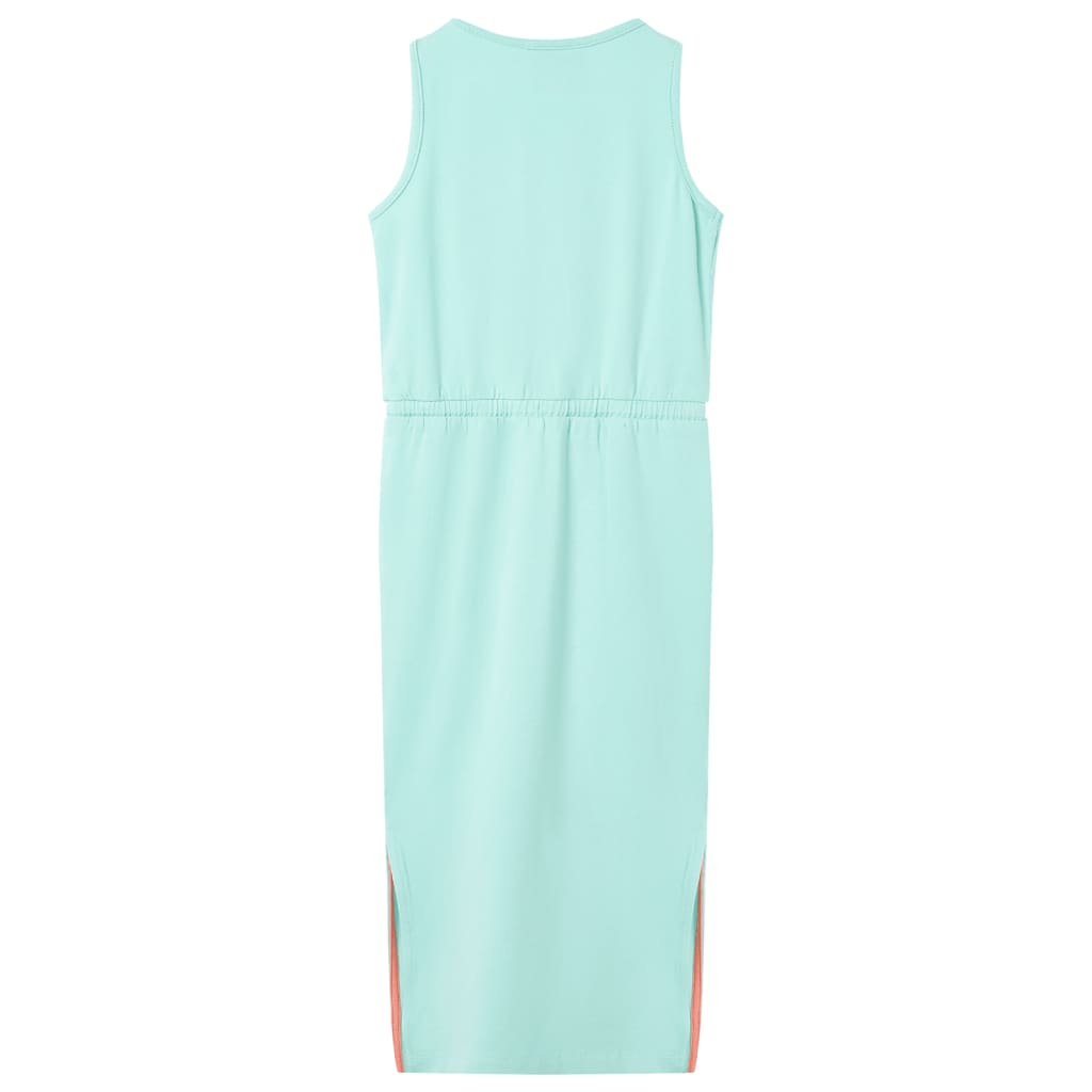 Kids' Dress with Drawstring Light Mint 104