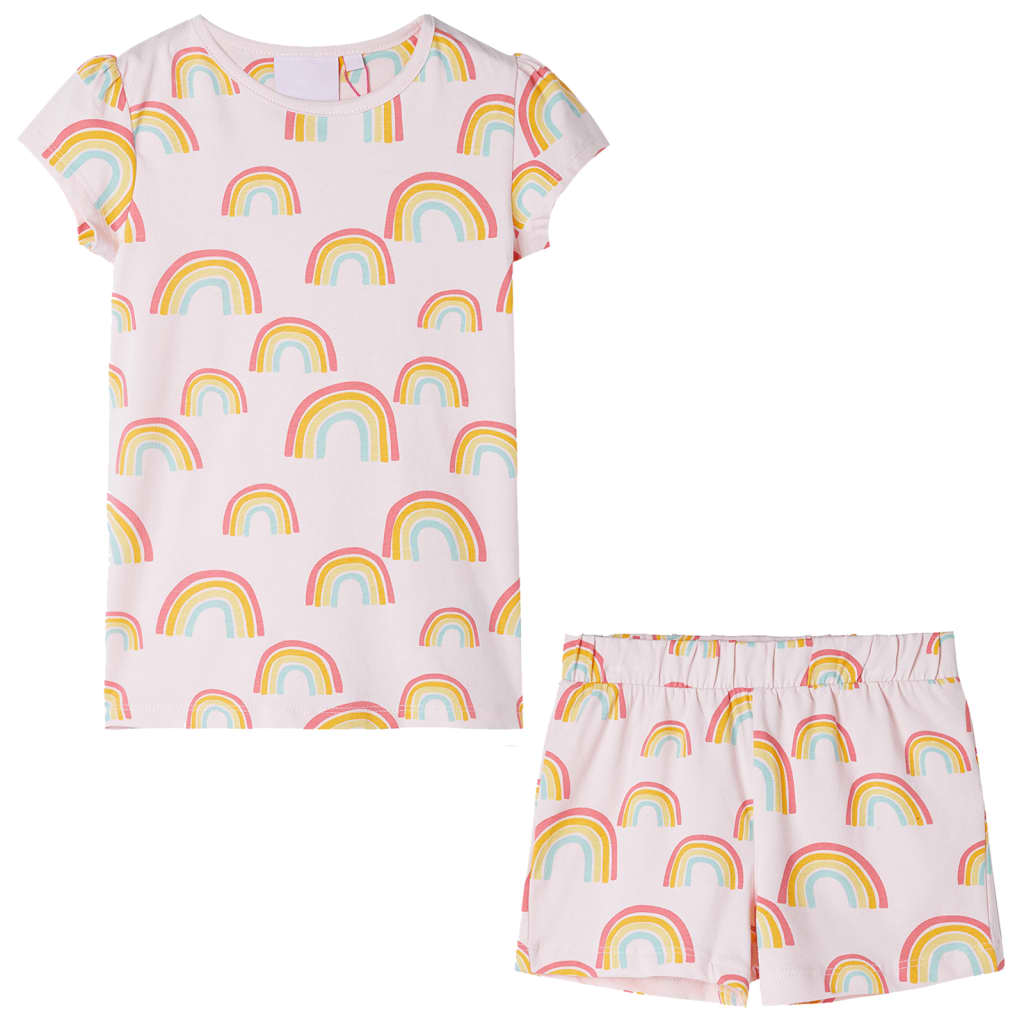 Kids' Pyjamas with Short Sleeves Soft Pink 116