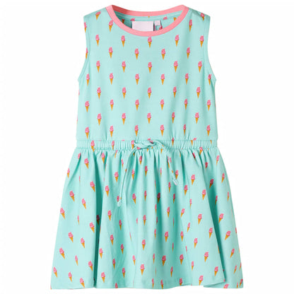 Kids' Dress with Drawstring Light Mint 92