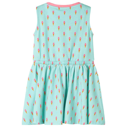 Kids' Dress with Drawstring Light Mint 104