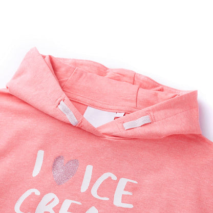 Kids' Hooded Sweatshirt Bright Pink 92