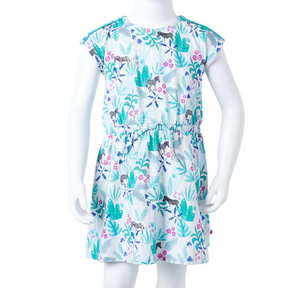 Kids' Dress Ecru and Dark Mint 92