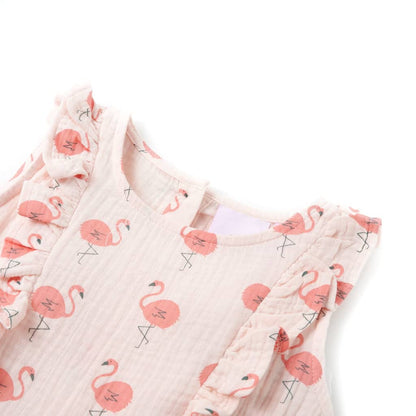 Kids' Dress with Ruffles Soft Pink 92