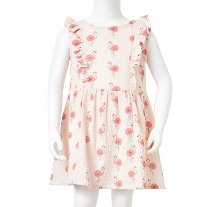 Kids' Dress with Ruffles Soft Pink 104