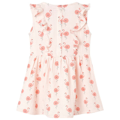 Kids' Dress with Ruffles Soft Pink 140