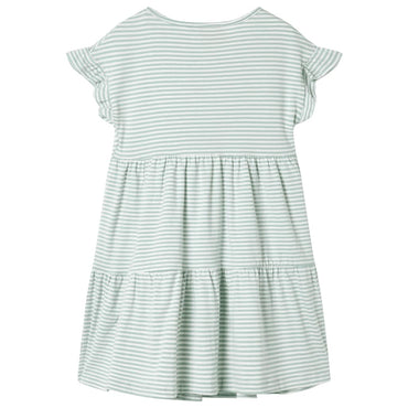 Kids' Dress with Ruffle Sleeves Mint 116