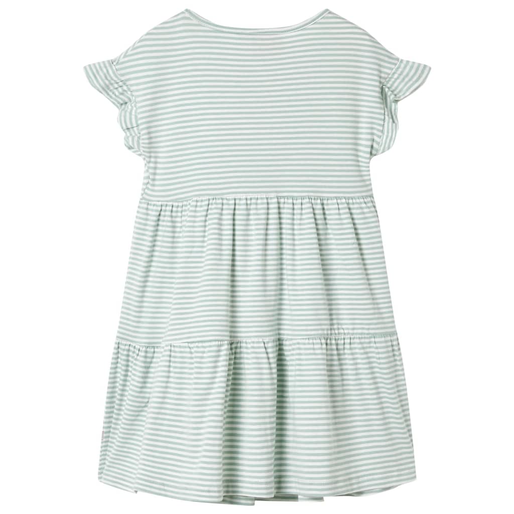 Kids' Dress with Ruffle Sleeves Mint 128