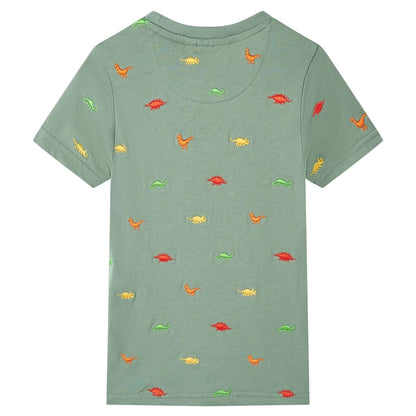 Kids' T-shirt with Short Sleeves Khaki 104