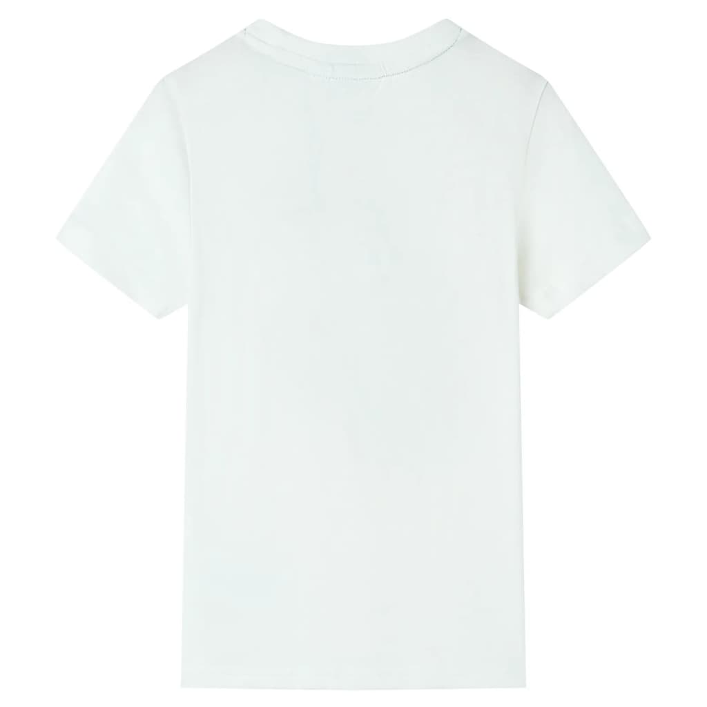 Kids' T-shirt with Short Sleeves Ecru 116
