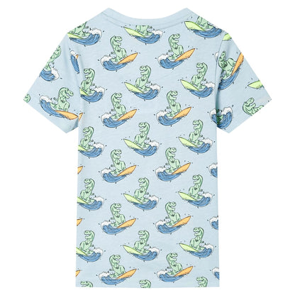 Kids' Pyjamas with Short Sleeves Light Blue 128