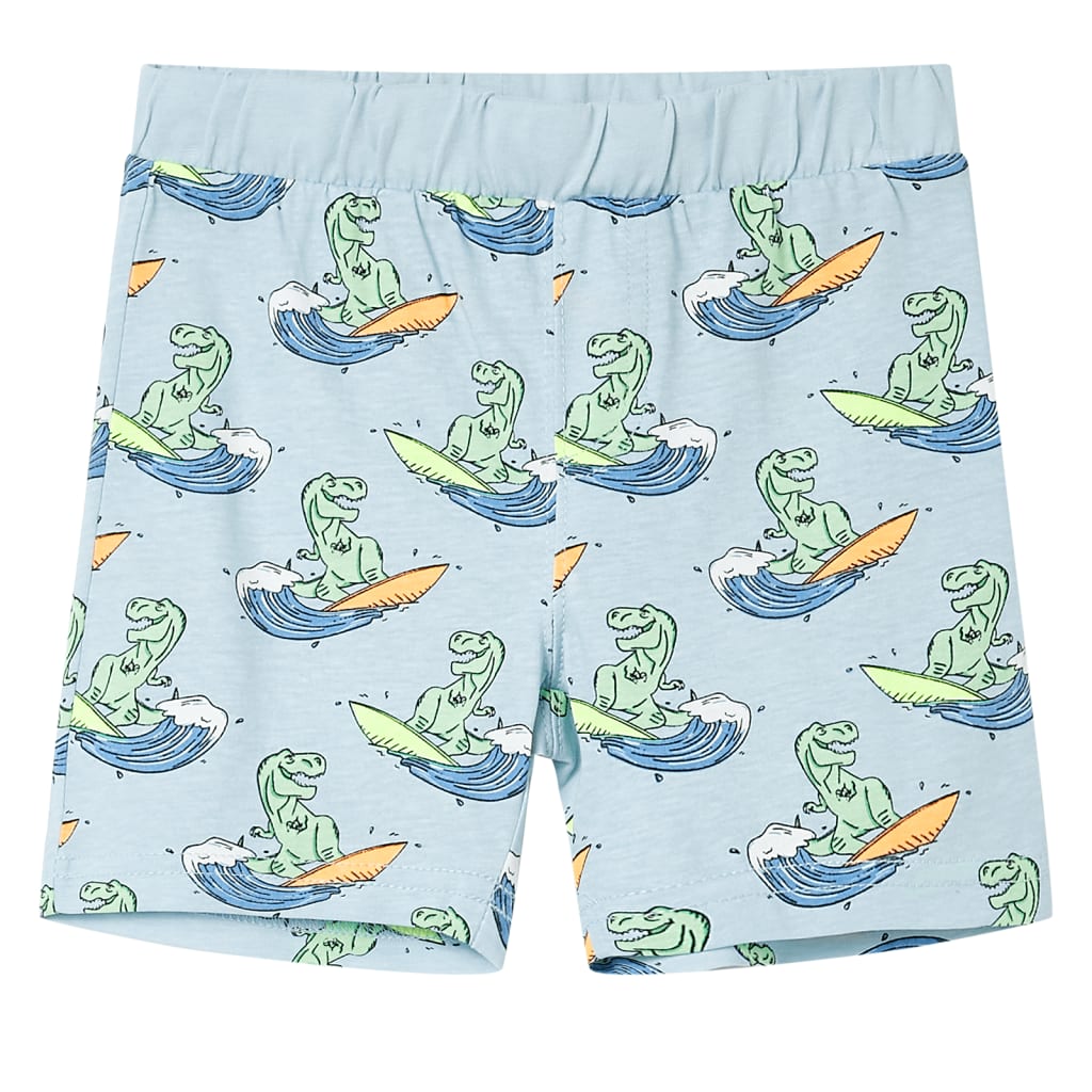 Kids' Pyjamas with Short Sleeves Light Blue 128
