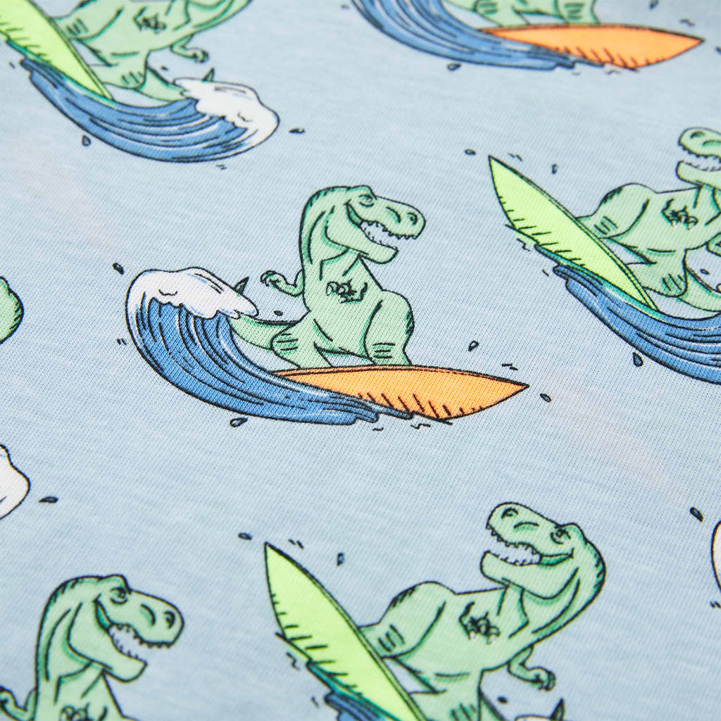 Kids' Pyjamas with Short Sleeves Light Blue 128