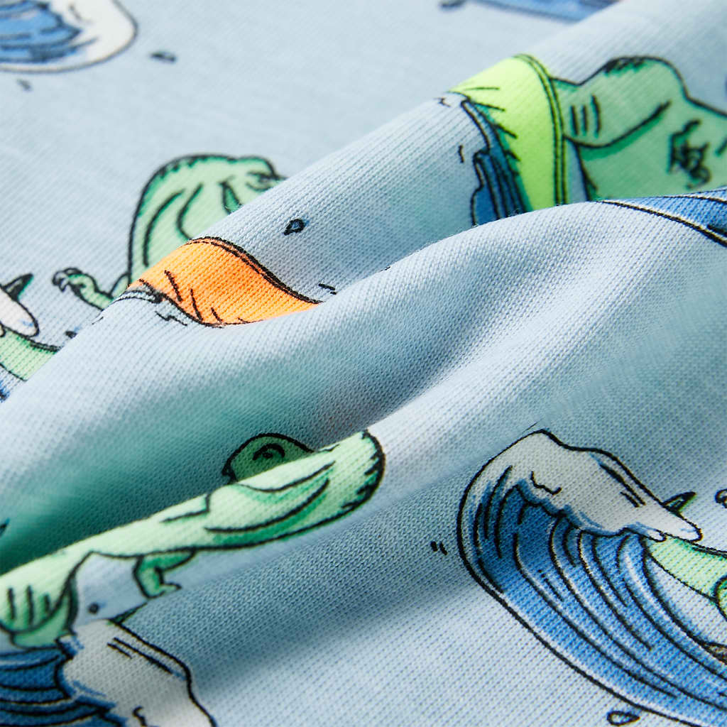 Kids' Pyjamas with Short Sleeves Light Blue 128