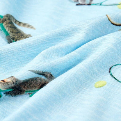 Kids' T-shirt Light Blue Melange 116