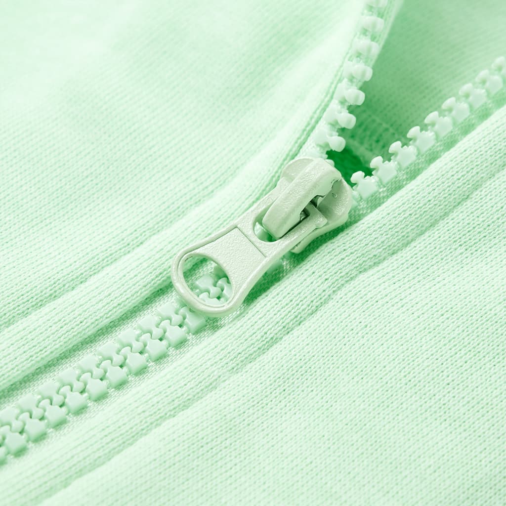 Kids' Hooded Sweatshirt with Zip Bright Green 116