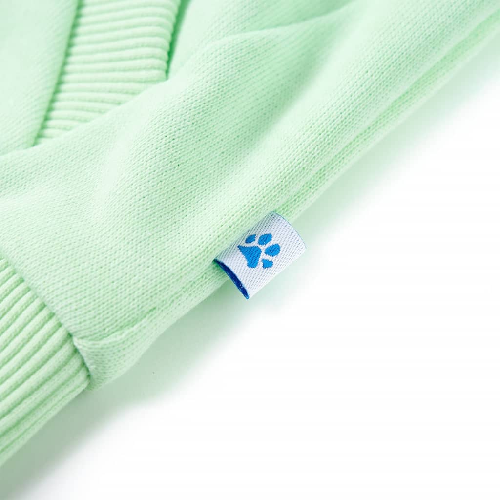 Kids' Hooded Sweatshirt with Zip Bright Green 116