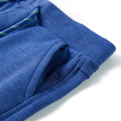 Kids' Shorts with Drawstring Blue Melange 128