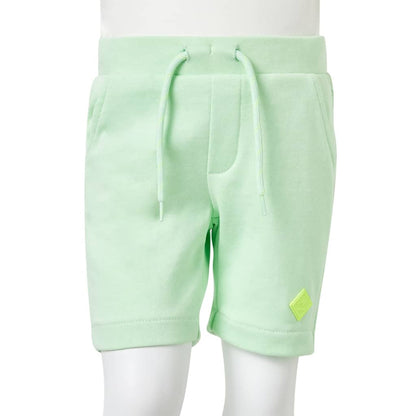 Kids' Shorts with Drawstring Bright Green 128