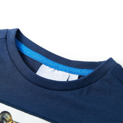 Kids' T-shirt with Short Sleeves Dark Blue 128