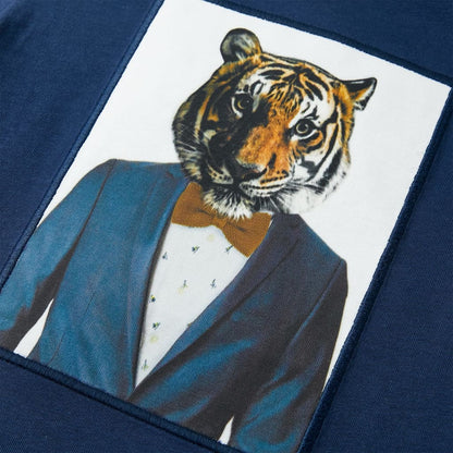 Kids' T-shirt with Short Sleeves Dark Blue 128