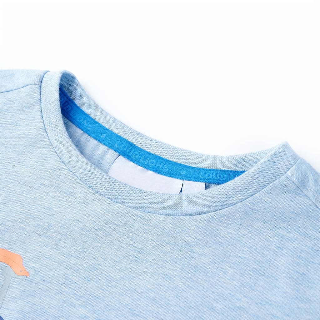 Kids' T-shirt Soft Blue Melange 140