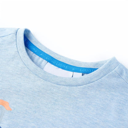 Kids' T-shirt Soft Blue Melange 140