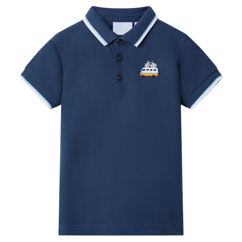 Kids' Polo Shirt Dark Blue 92