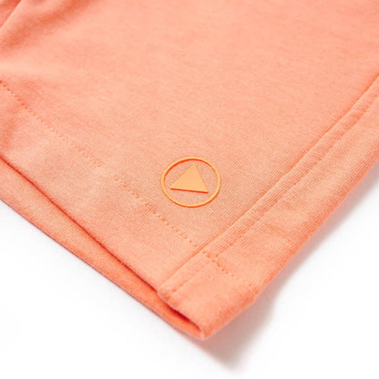 Kids' Shorts with Drawstring Neon Orange 128