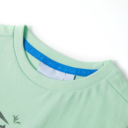 Kids' T-shirt with Short Sleeves Light Green 92