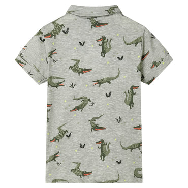 Kids' Shirt Light Khaki Melange 116