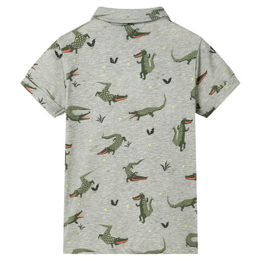 Kids' Shirt Light Khaki Melange 140