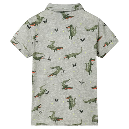 Kids' Shirt Light Khaki Melange 140