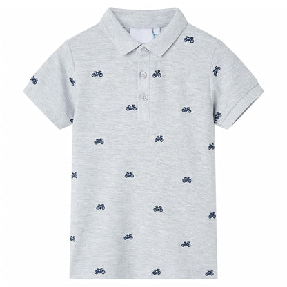 Kids' Polo Shirt  Grey Melange 128