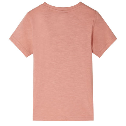 Kids' T-shirt with Short Sleeves Light Orange 128