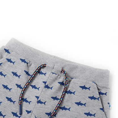 Kids' Shorts with Drawstring Light Grey Melange 116