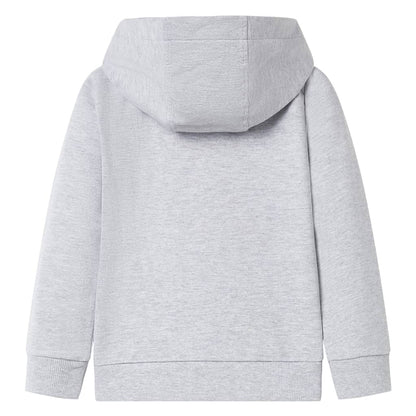 Kids' Hooded Sweatshirt with Zip Grey 92