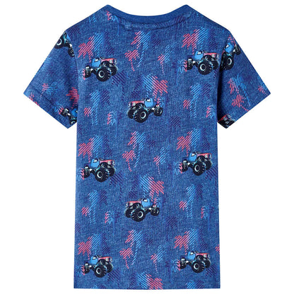 Kids' T-shirt Dark Blue Melange 104