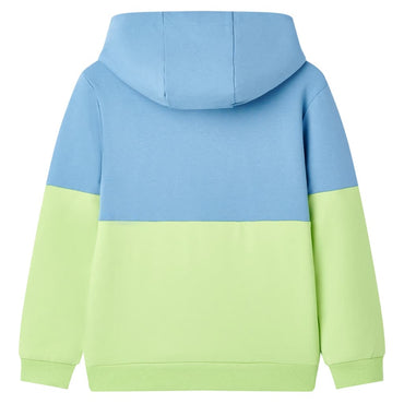 Kids' Hooded Sweatshirt Blue and Soft Yellow 116