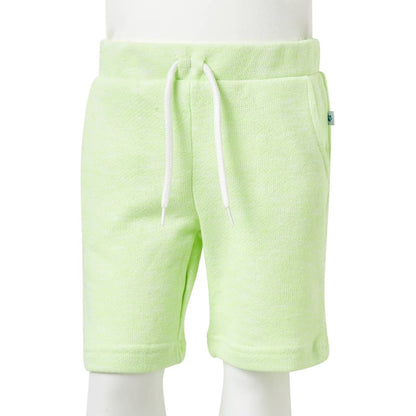 Kids' Shorts with Drawstring Neon Yellow 140