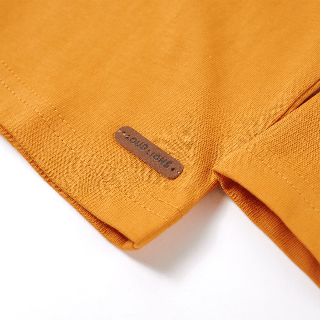 Kids' T-shirt with Long Sleeves Ochre 92