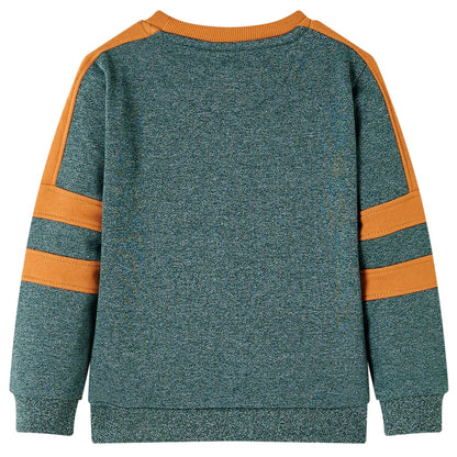 Kids' Sweatshirt Dark Green Melange 104