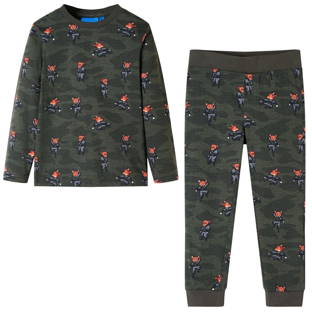 Kids' Pyjamas with Long Sleeves Khaki 104