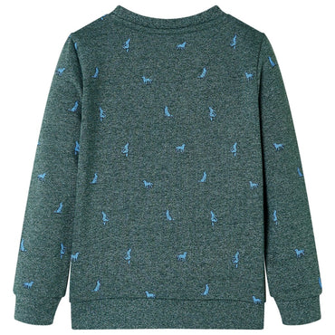 Kids' Sweatshirt Dark Green Melange 116