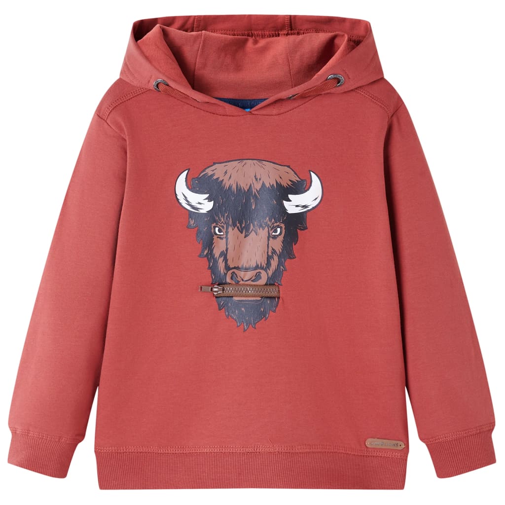 Kids' Hooded Sweatshirt Burnt Red 92