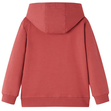 Kids' Hooded Sweatshirt Burnt Red 140